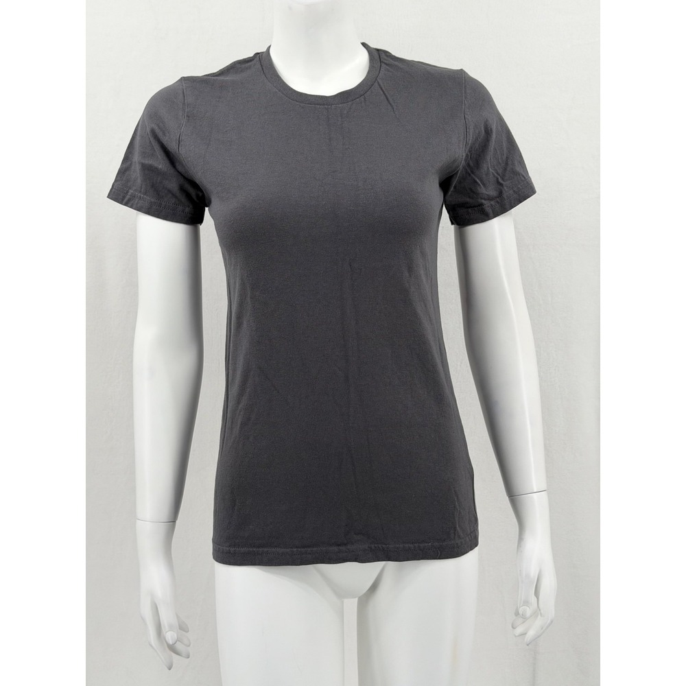 Port & Company Top Womens XS Gray Ring Spun‎ Crew Neck Short Sleeve Basic Casual